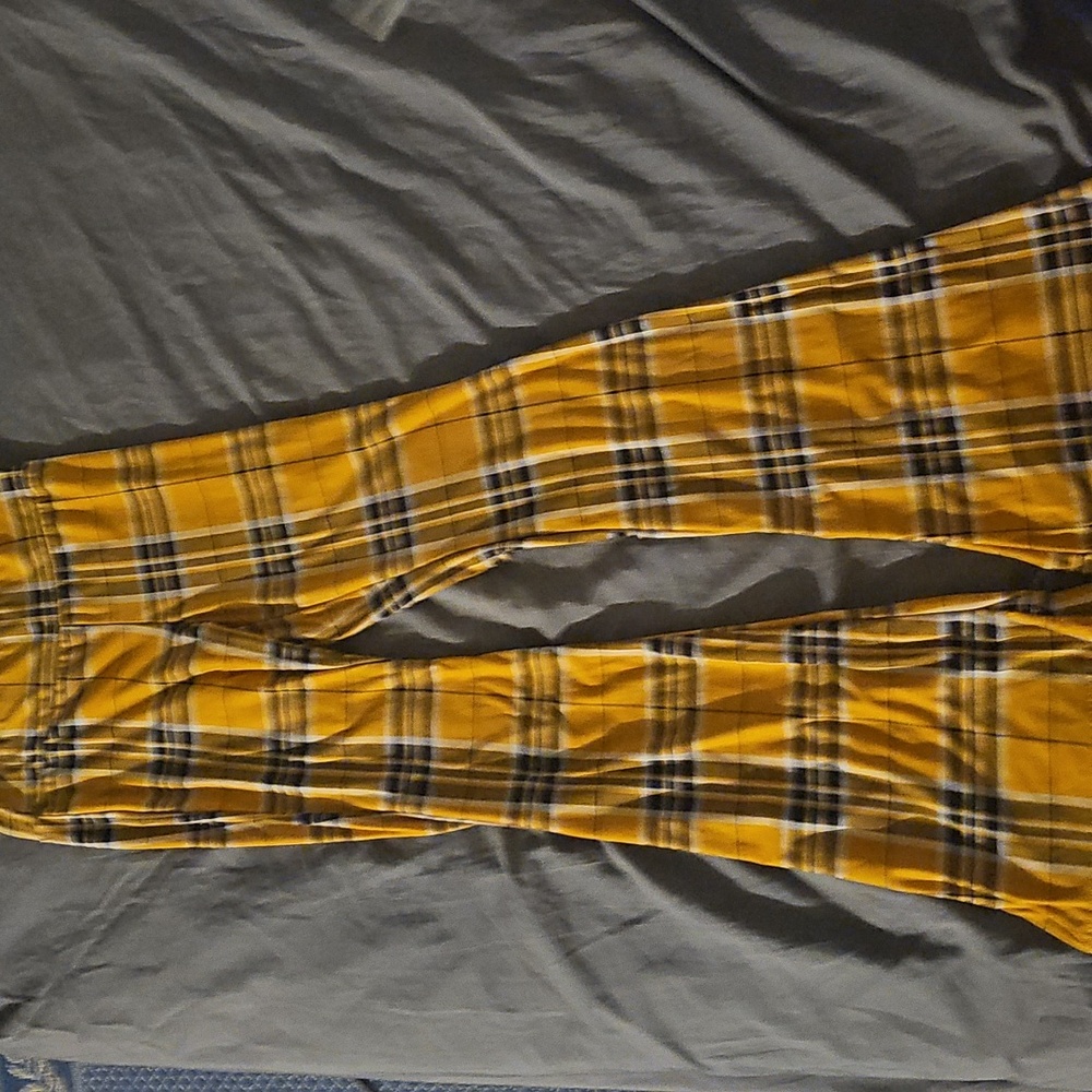 No boundaries Flared plaid leggings size M